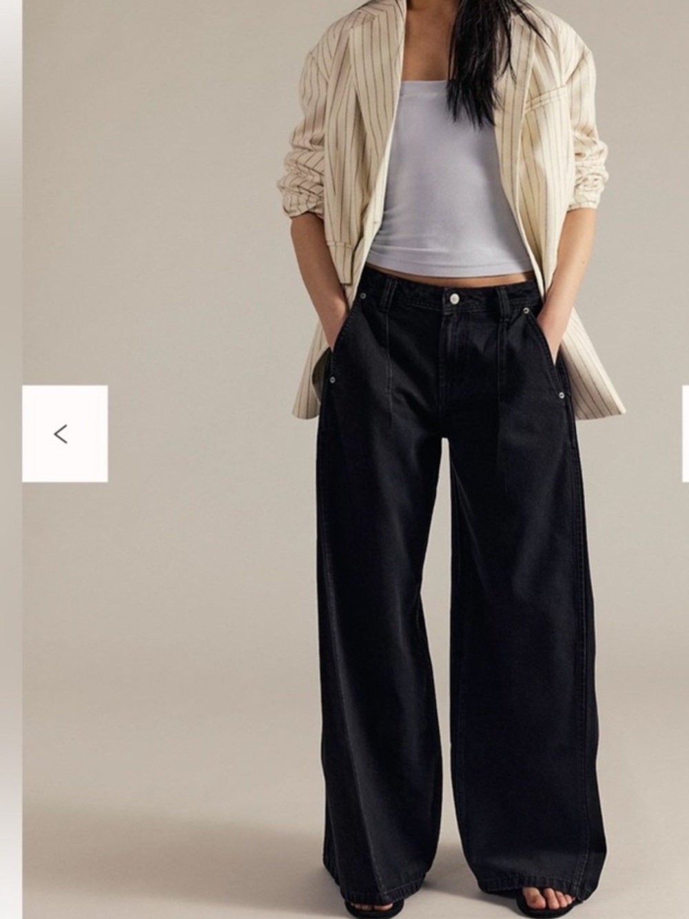 Free people Block Party Pleated Boyfriend Jeans size 26